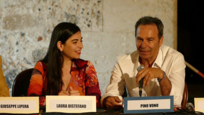 Laura Distefano, con l'Autore Pino Vono